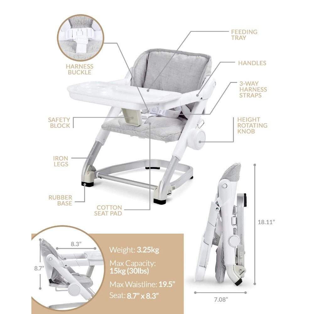 Feed Me 3-in-1 Dining Booster Seat - Shadow Grey