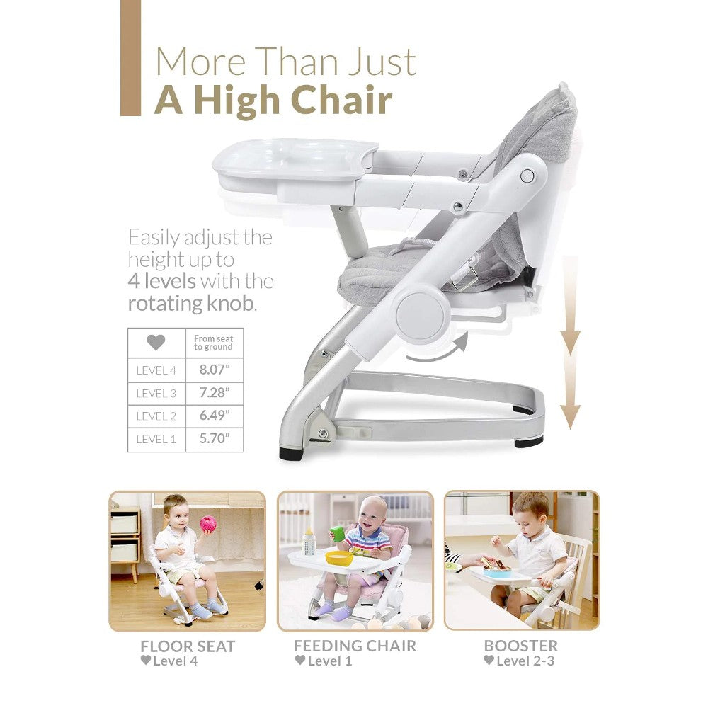 Feed Me 3-in-1 Dining Booster Seat - Shadow Grey