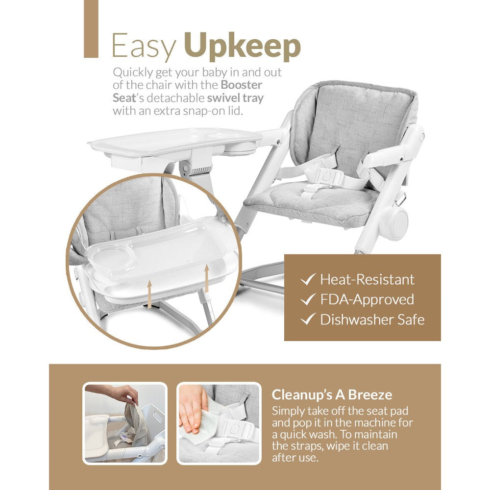 Feed Me 3-in-1 Dining Booster Seat - Shadow Grey