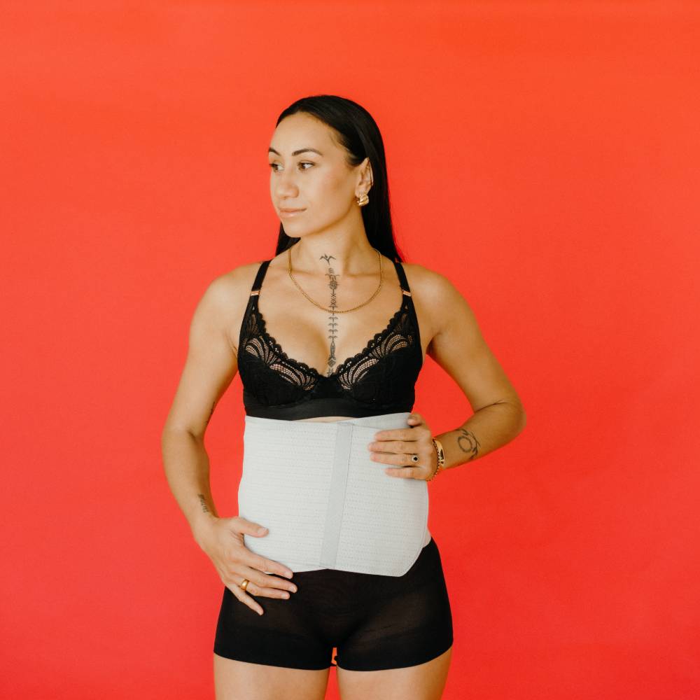 Vital Bits Postpartum Belly Belt - Grey