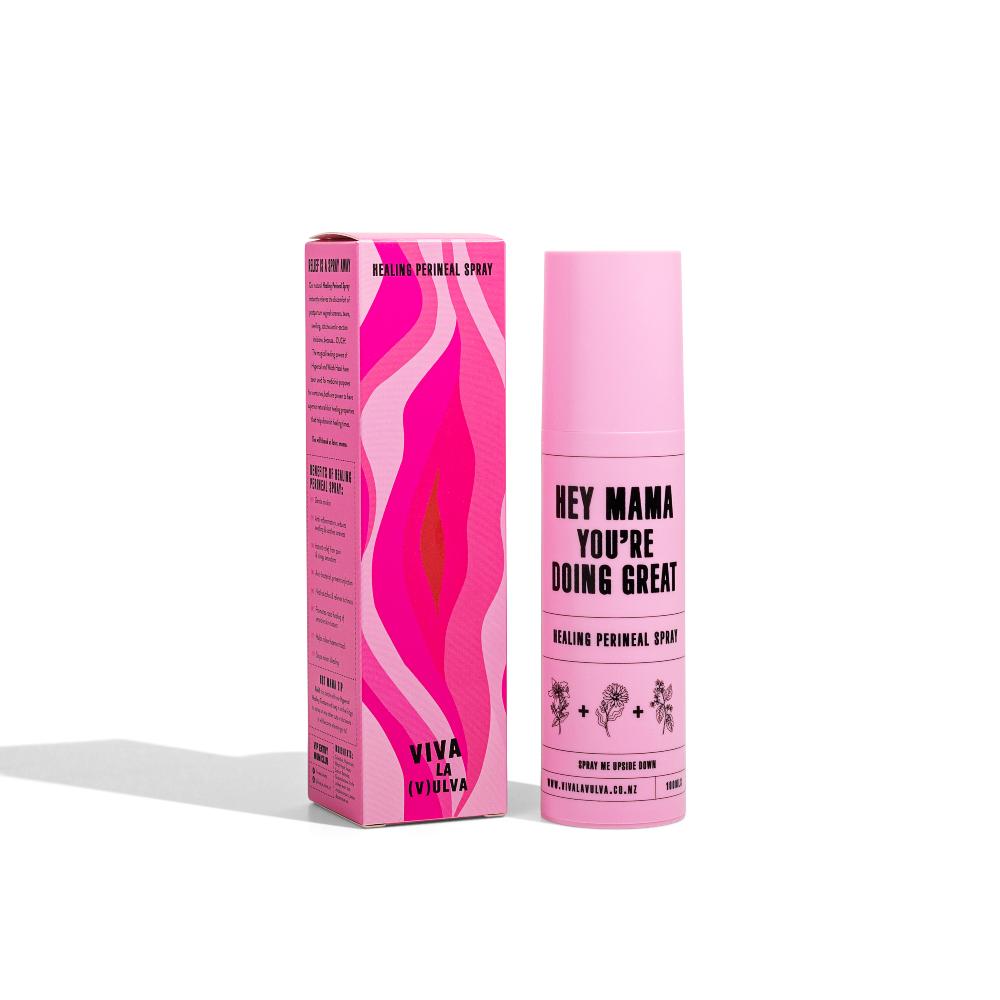Viva La Vulva bottle against white background.
