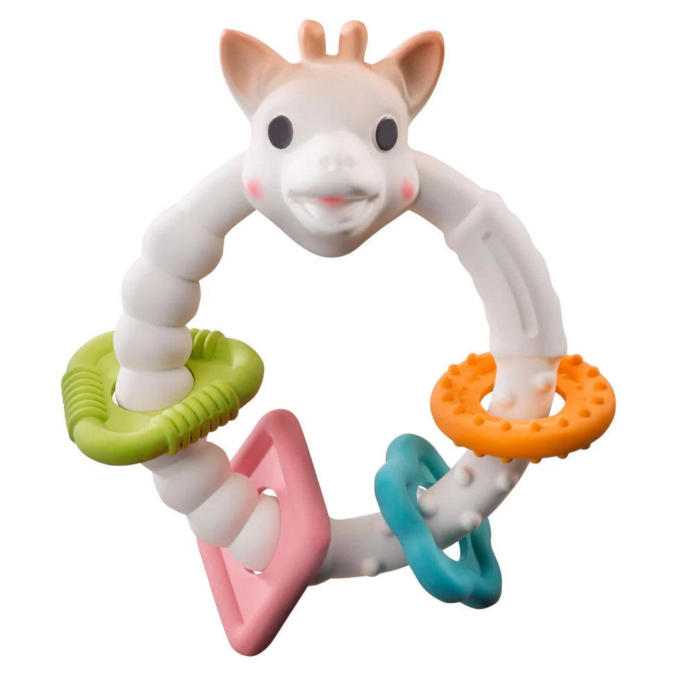 Sophie La Giraffe - Teething Colo'rings on a white background. 
