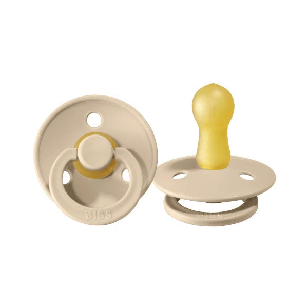 beige latex pacifier two pack