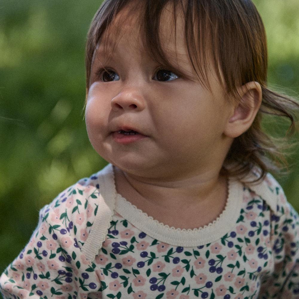 Cotton Long Sleeve Bodysuit - Briarwood Print