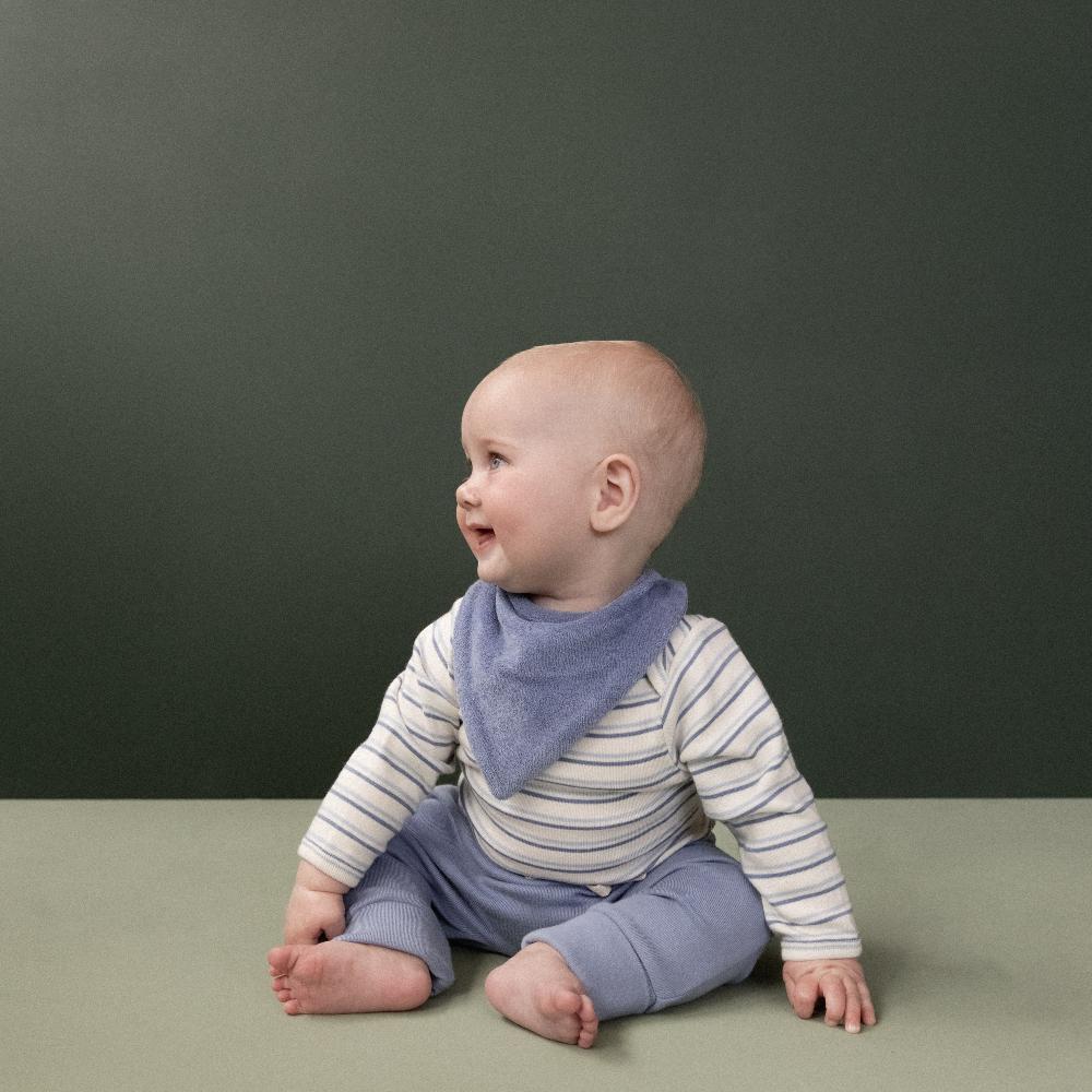 Terry Triangle Bib - Dusky Blue