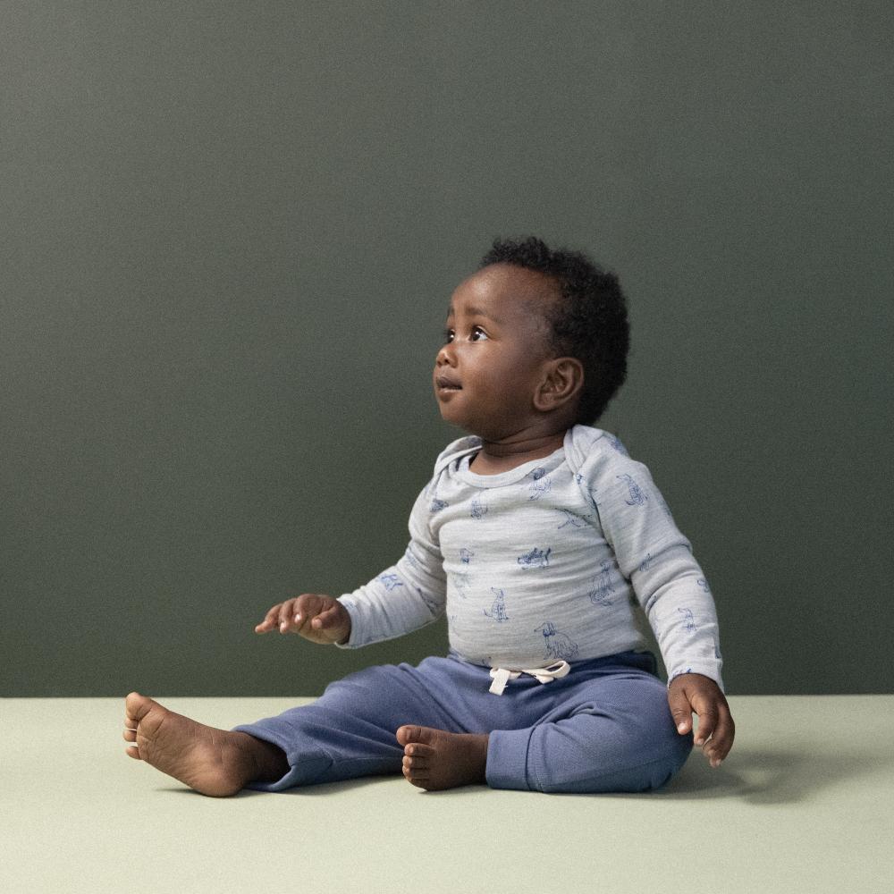 Cotton Sunday Track Pants - Light Grey Marl