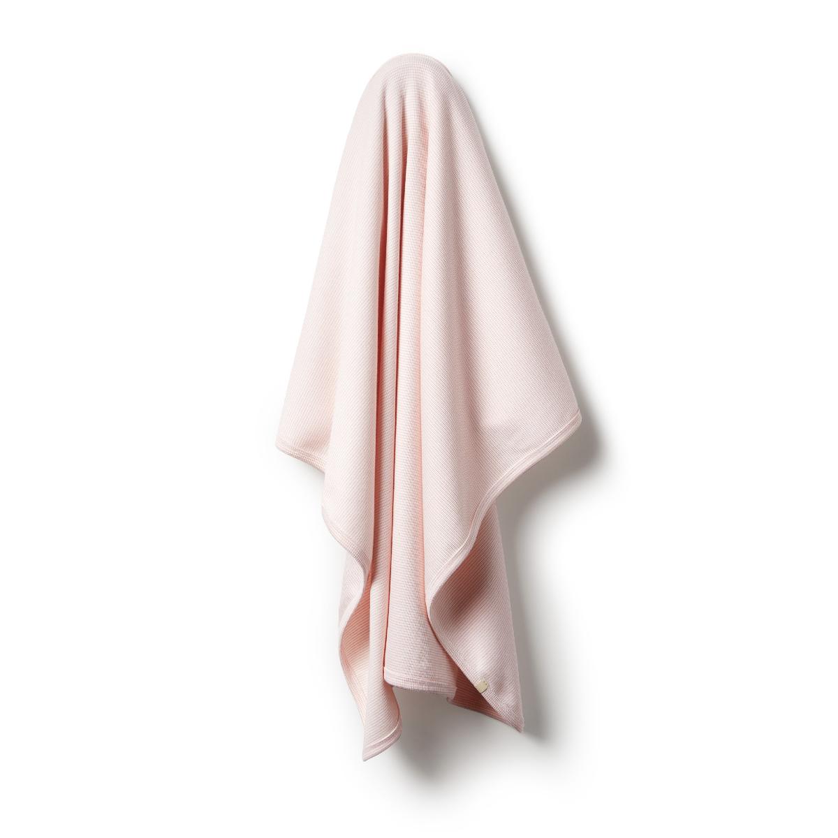 Stripe Rib Bunny Rug/Swaddle Blanket - Cantaloupe