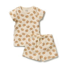 Rib Short Sleeve Pyjamas - Pretzel Hugs