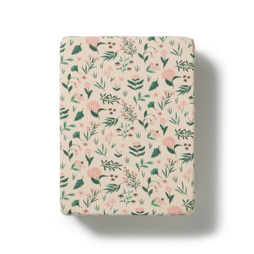 Fitted Sheet - Sweet Bloom on a white background. 
