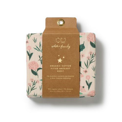 Fitted Sheet - Sweet Bloom - packaging shot. 