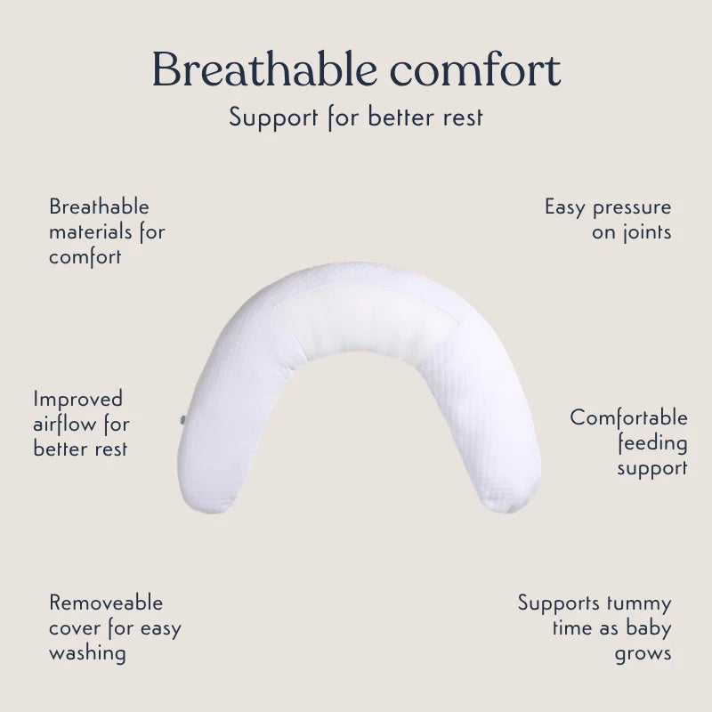 Breathe Pregnancy Pillow - Luxe White