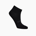 Black Womens Ankle Merino Socks on a white background