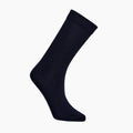 Navy Crew Merino Socks on a white background