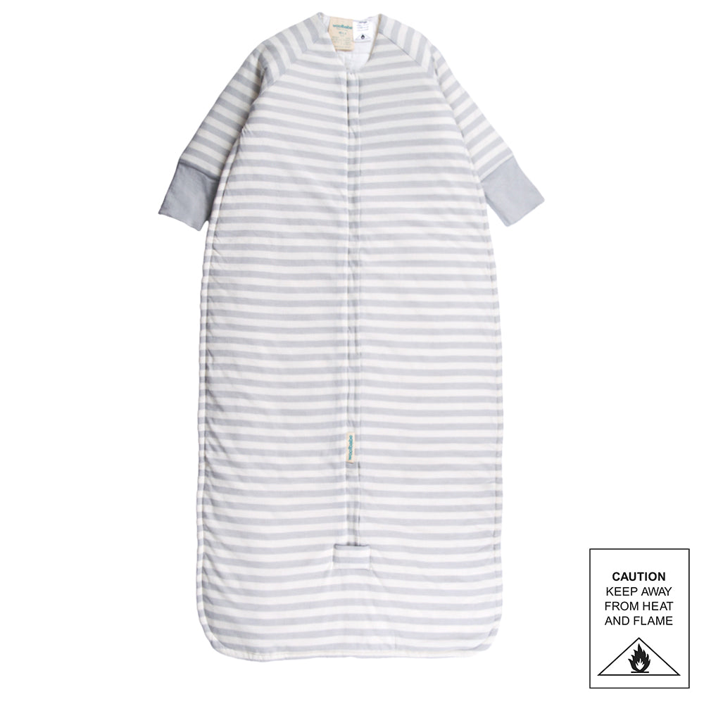 Duvet Front Zip Sleeved Sleeping Bag - Pebble