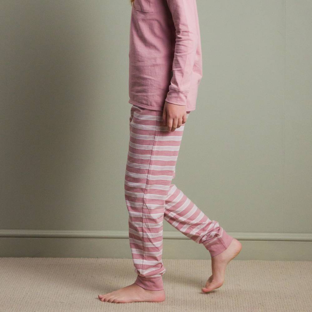 Merino Cotton Relaxed Winter Pyjamas - Dusk/Shell