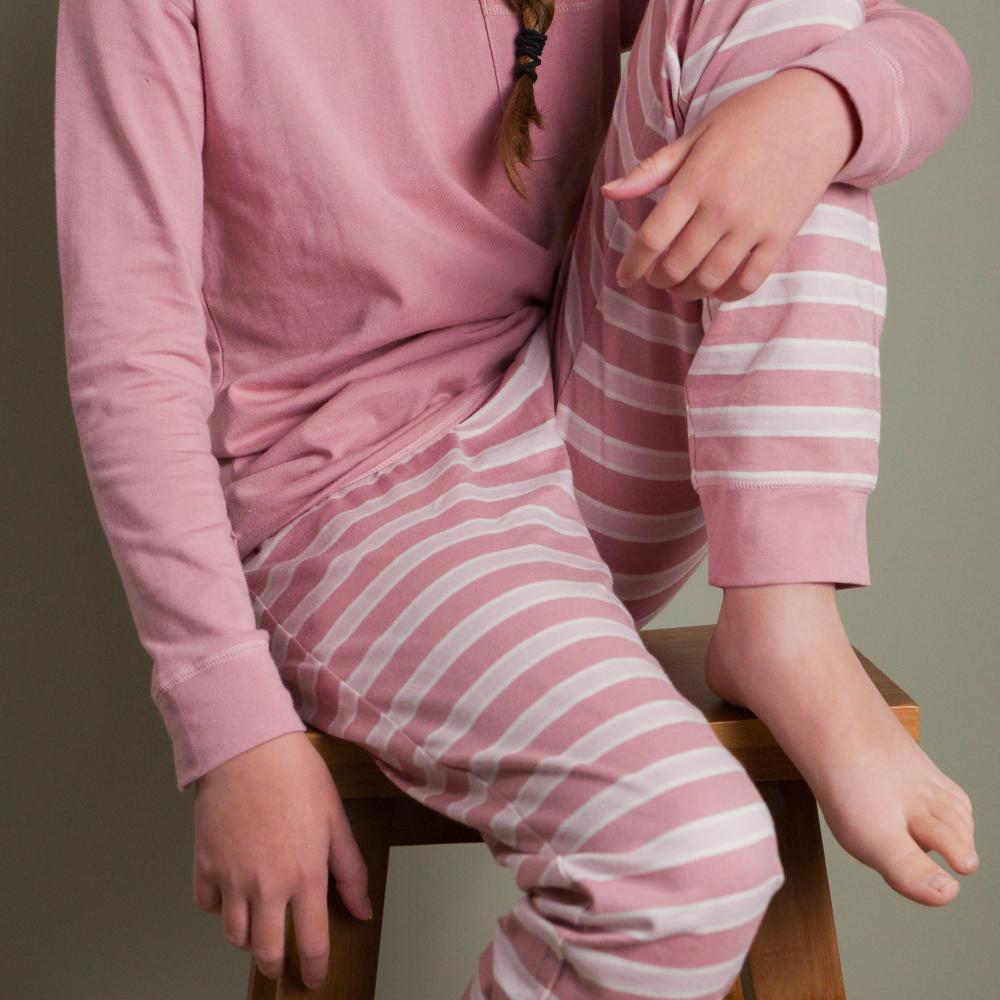 Merino Cotton Relaxed Winter Pyjamas - Dusk/Shell