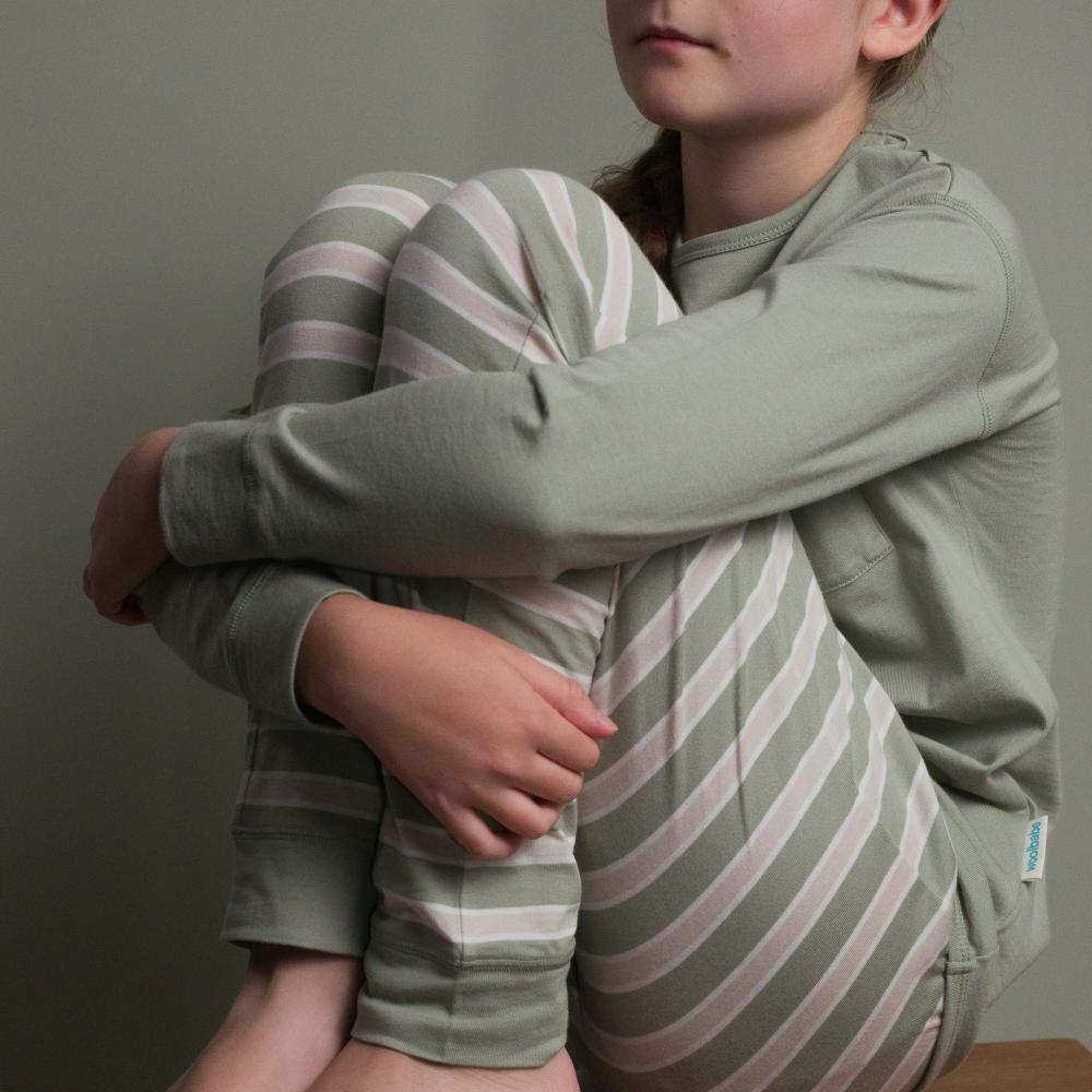 Merino Cotton Relaxed Winter Pyjamas - Flax/Dune
