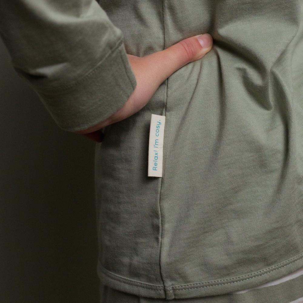 Merino Cotton Relaxed Winter Pyjamas - Flax/Dune