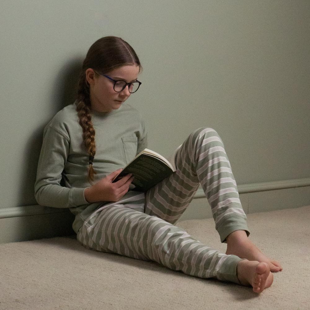 Merino Cotton Relaxed Winter Pyjamas - Flax/Dune