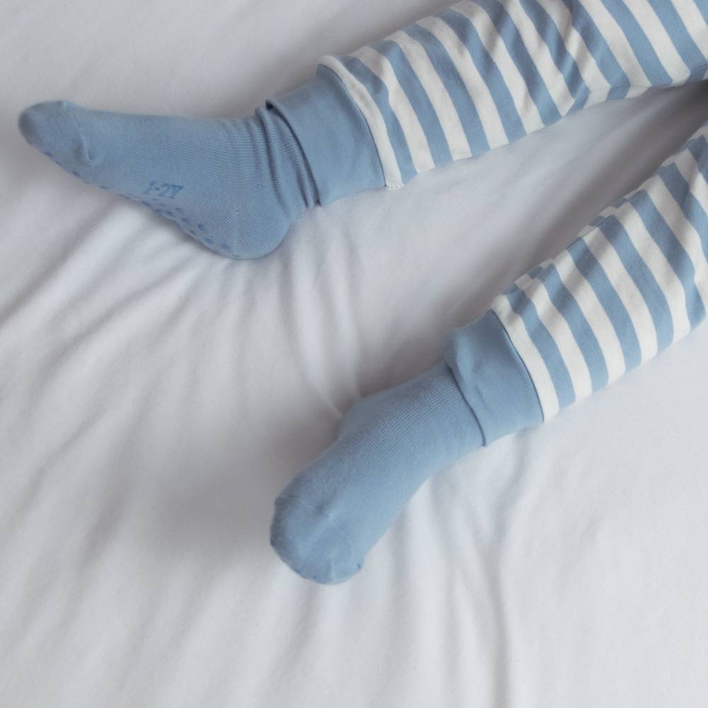 Merino Cotton Sleepy Socks - Glacier