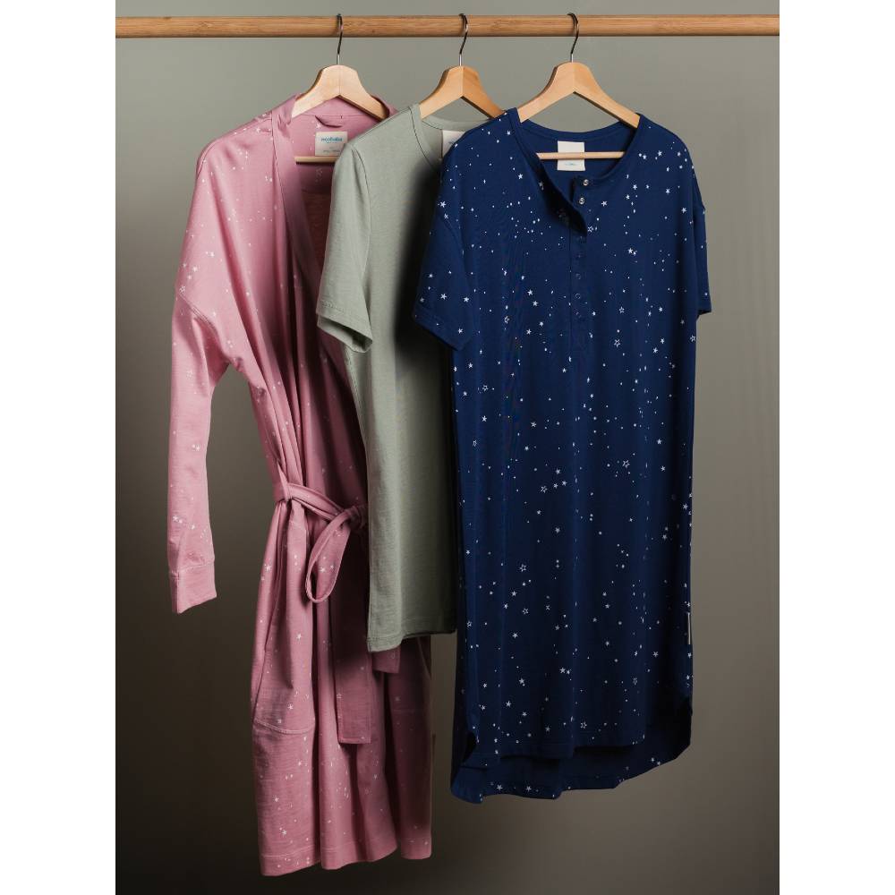 Relax! Merino Cotton Robe - Dusk Stars