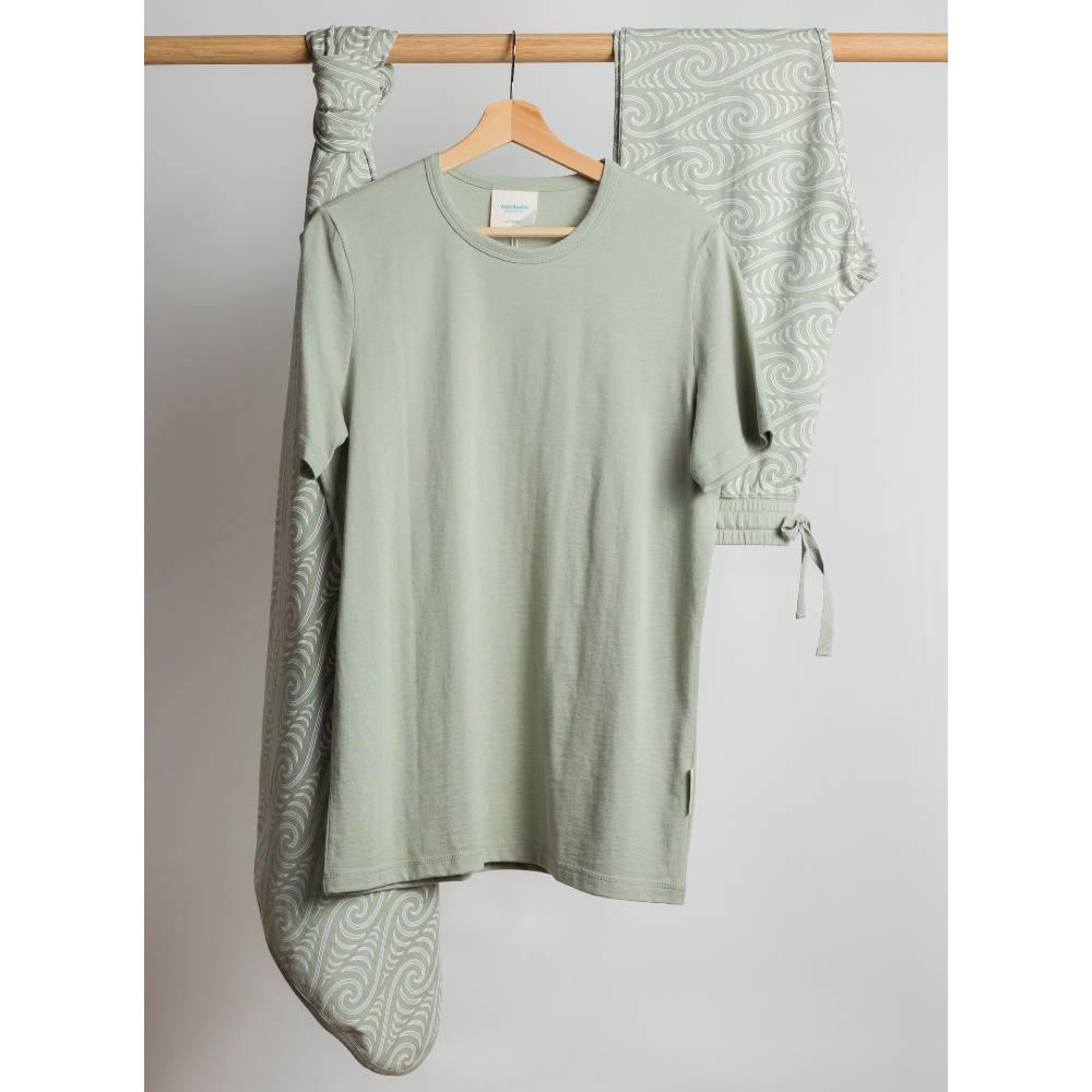 Relax! Merino Cotton Unisex Tee - Solid Flax