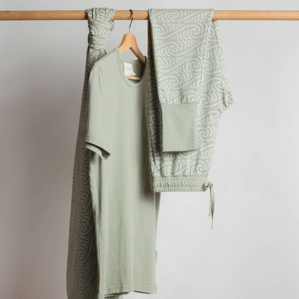 Relax! Merino Cotton Lounge Pants - BO & KO Flax Ngaru