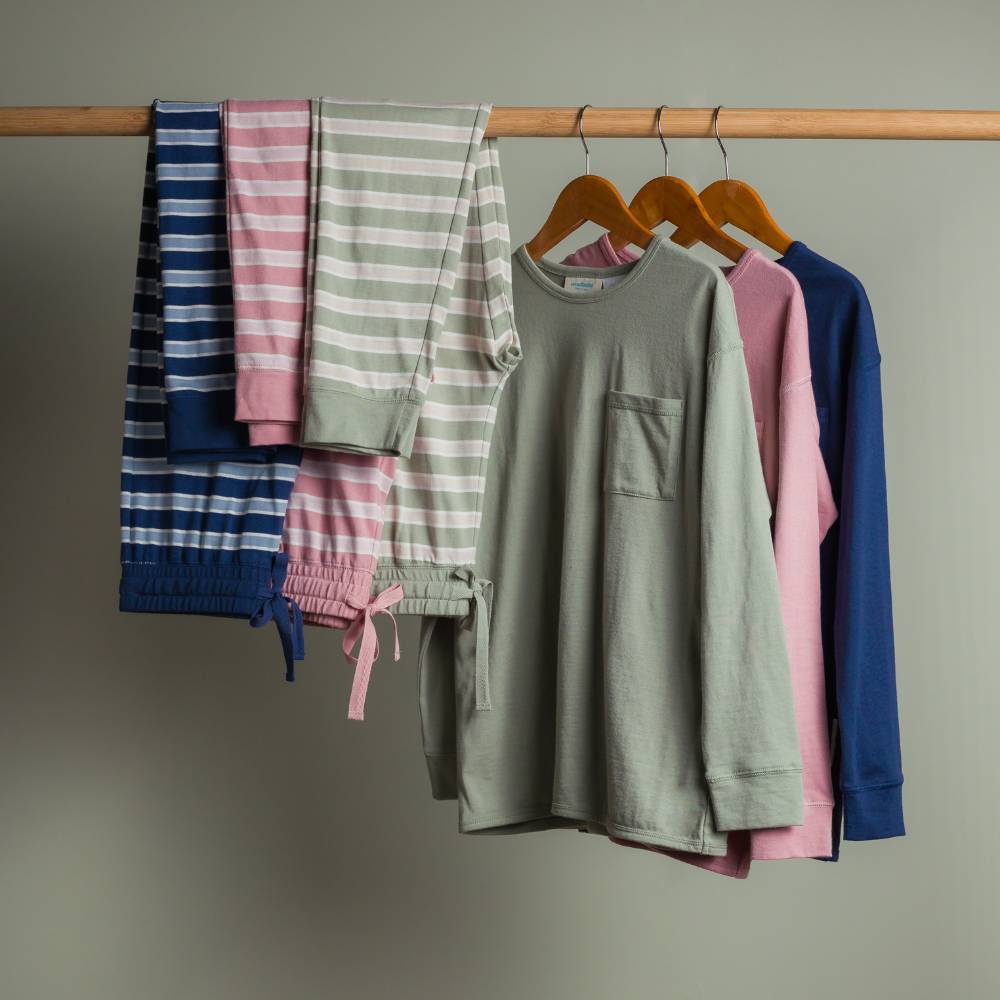 Merino Cotton Relaxed Winter Pyjamas - Dusk/Shell