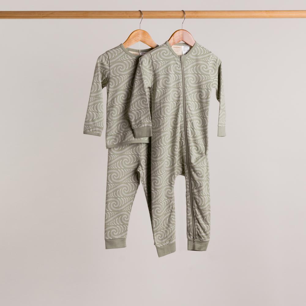 Merino Cotton PJ Suit - BO & KO Flax Ngaru