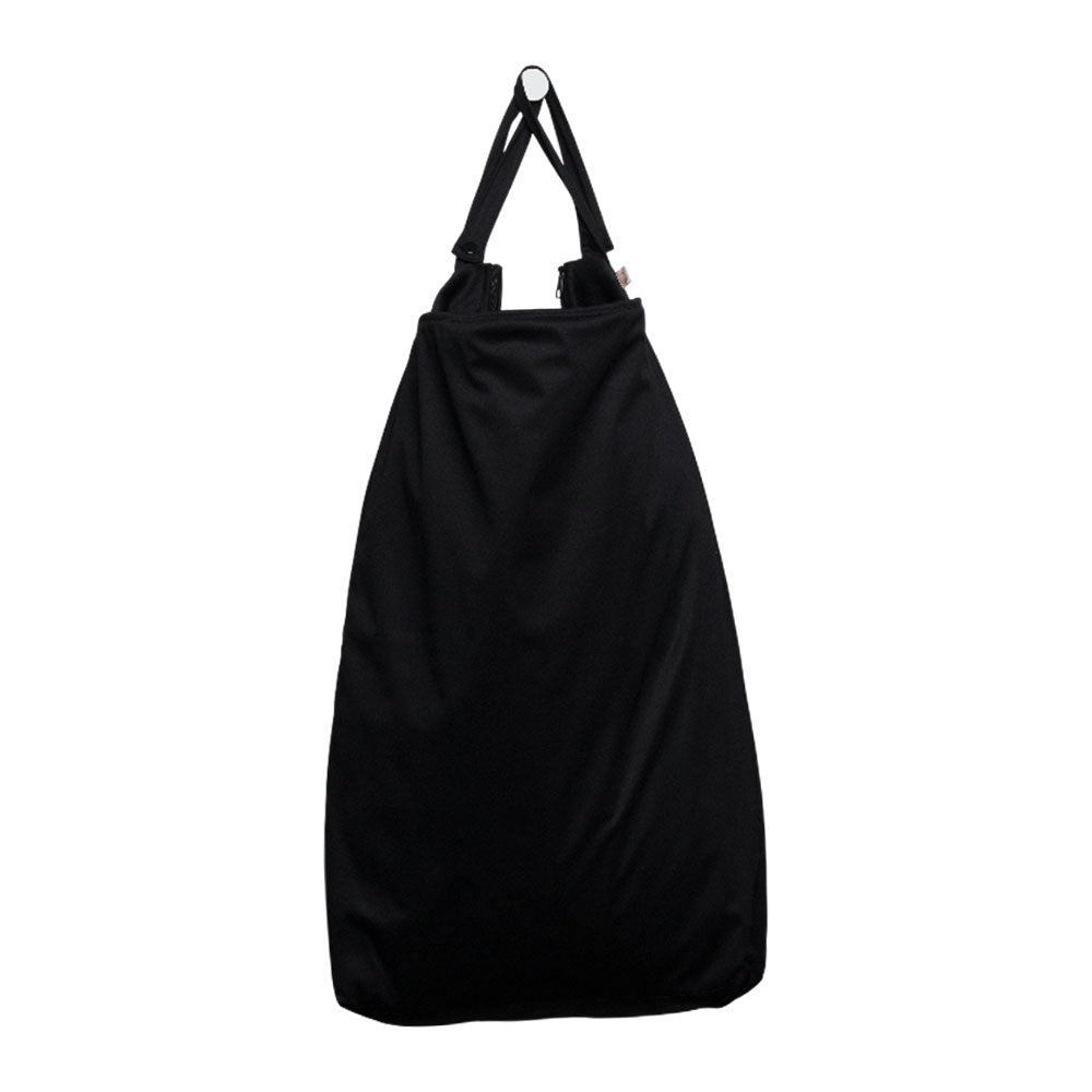 Black large wet bag with straps on a white background