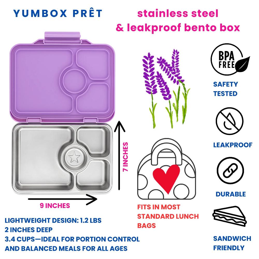 Pret Stainless Steel Lunchbox - Lavande Purple