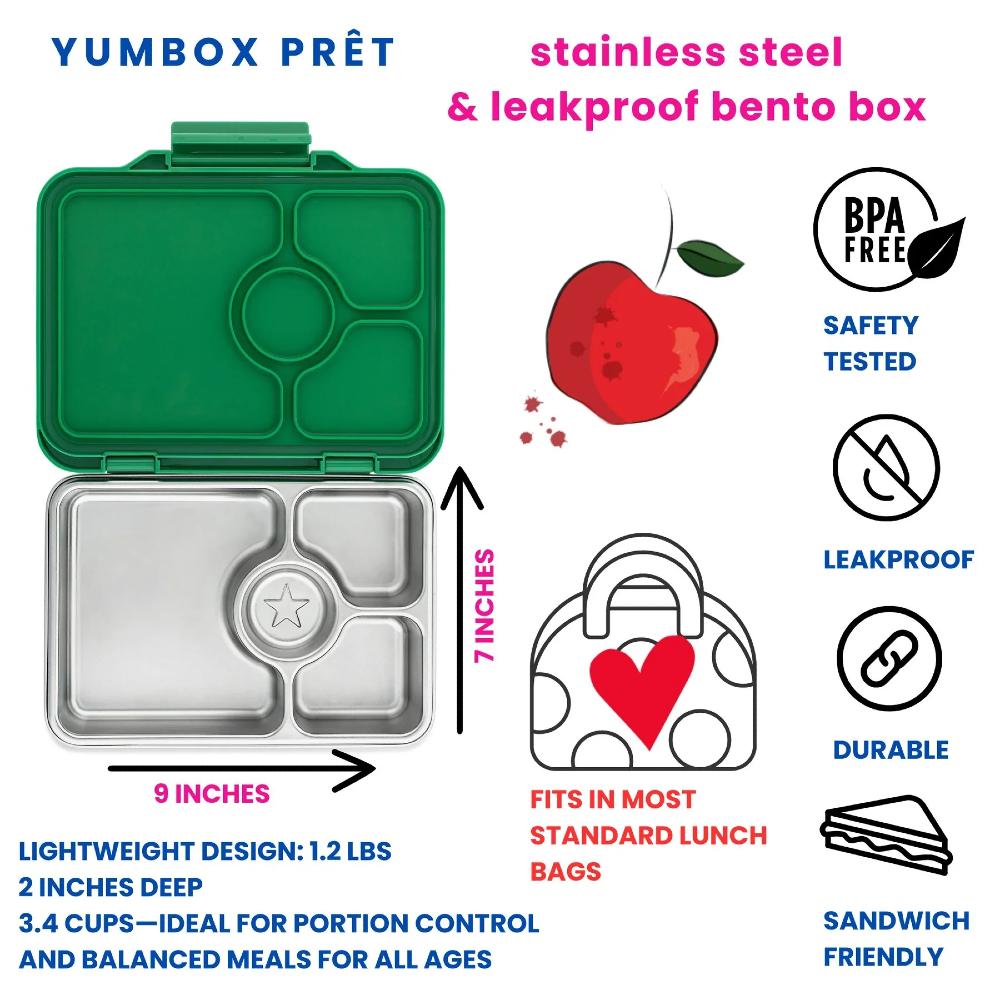 Pret Stainless Steel Lunchbox - Pomme Green