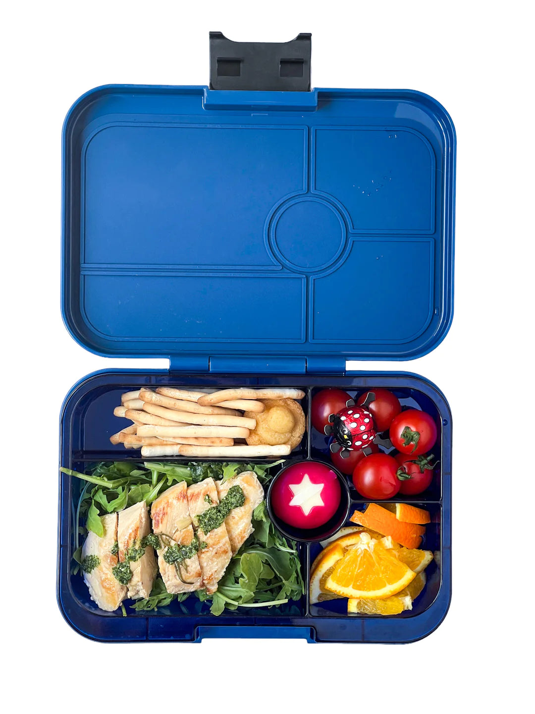 5-Compartment Tapas Lunchbox - Monte Carlo Blue - Jungle Tray