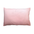 A dusty pink silk pillowcase shown flat against a solid white background.