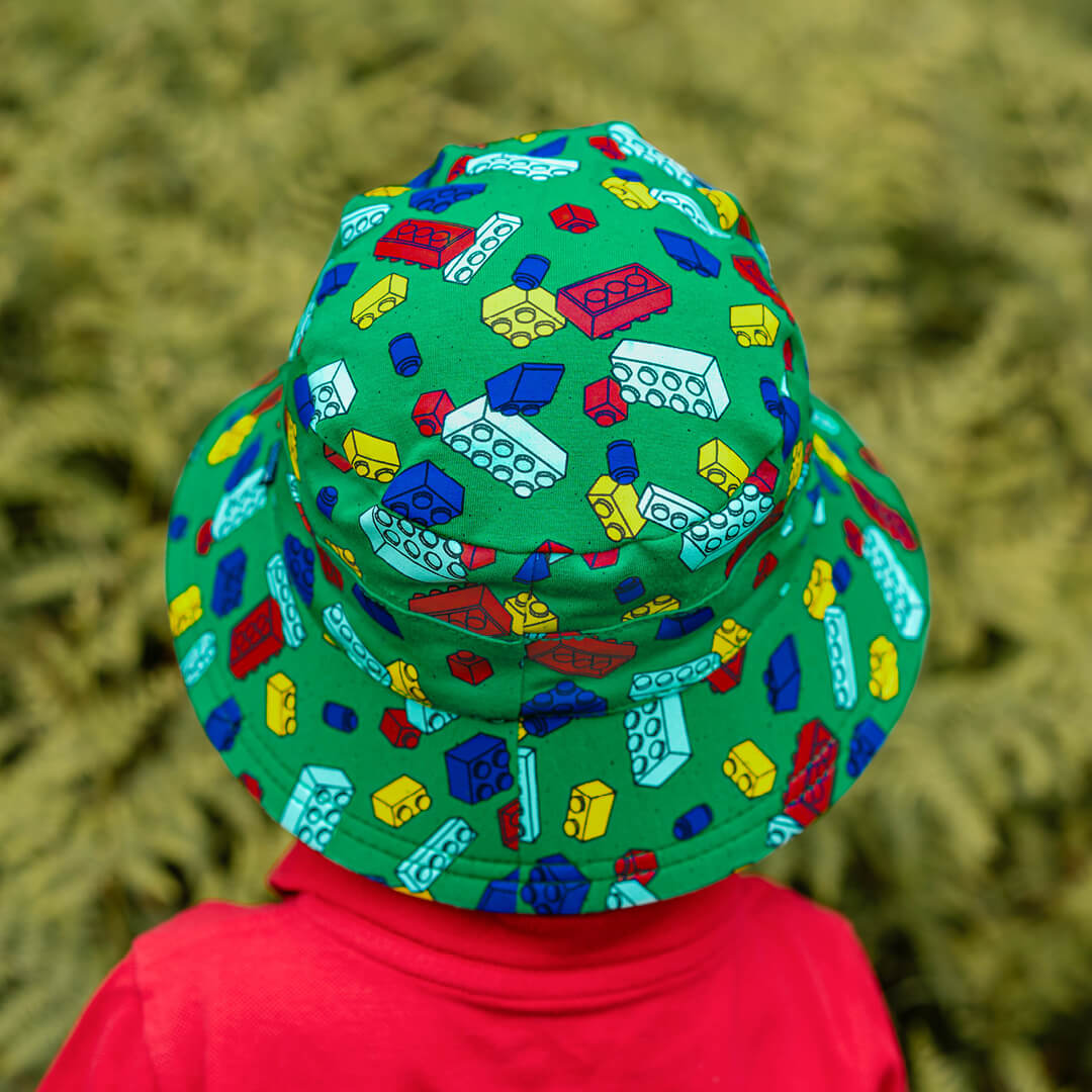 Classic Bucket Sun Hat - Blocks