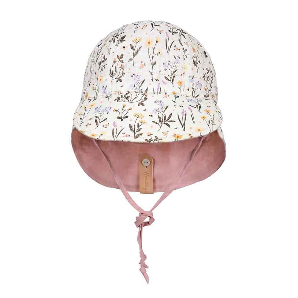 Lounger Legionnaire Reversible Flap Sun Hat - Provence on a white background