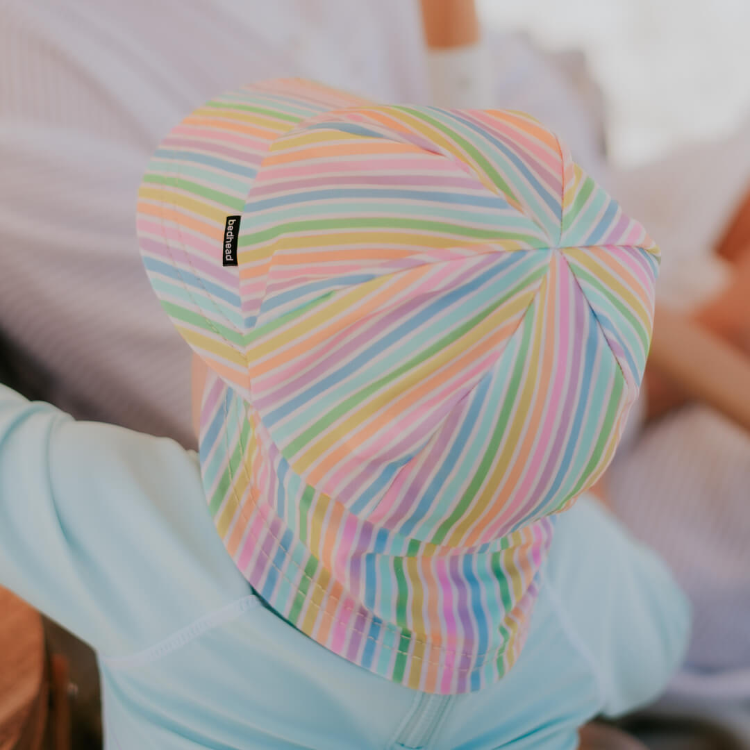 Swim Legionnaire Sun Hat - Rainbow Stripe