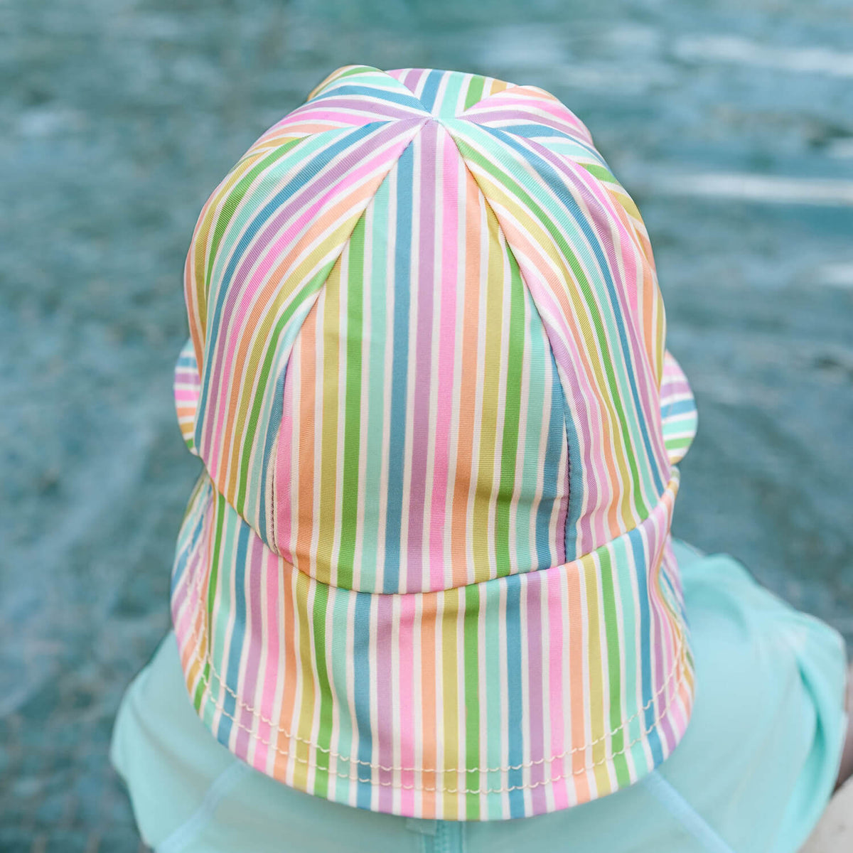 Swim Legionnaire Sun Hat - Rainbow Stripe