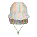 Swim Legionnaire Sun Hat - Rainbow Stripe on a white background