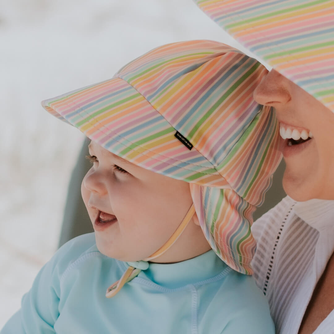 Swim Legionnaire Sun Hat - Rainbow Stripe
