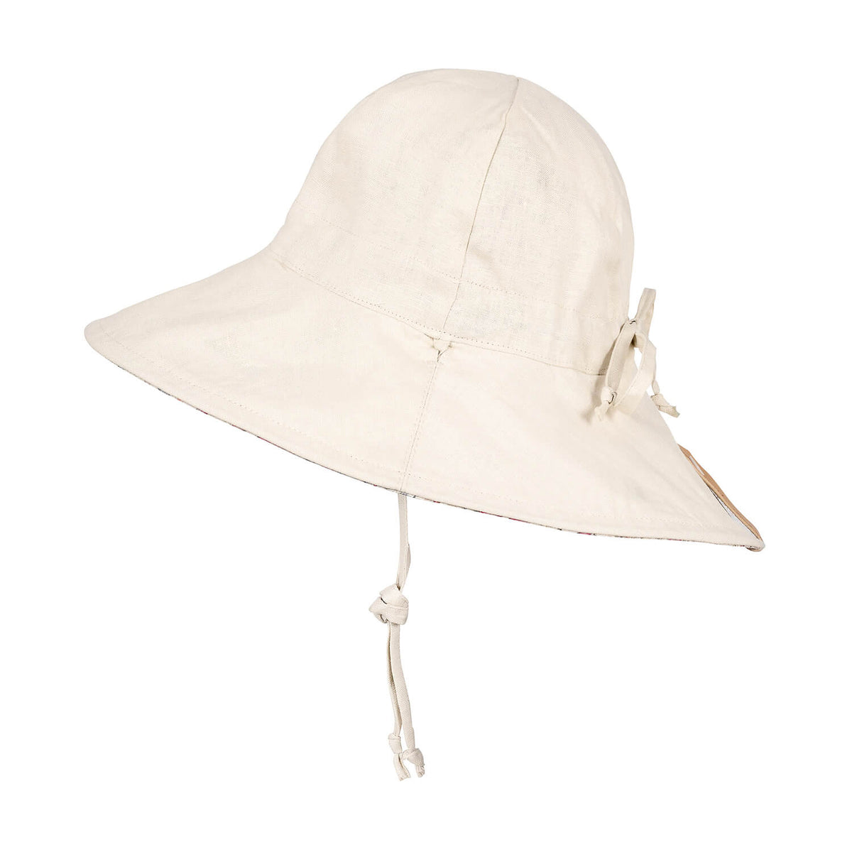 Wanderer Reversible Panelled Bucket Sun Hat - Francesca/Flax
