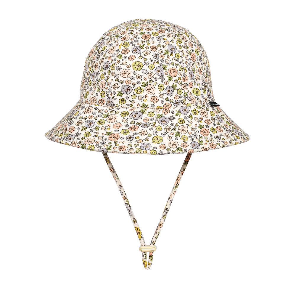 Ponytail Bucket Sun Hat - Floret on a white background