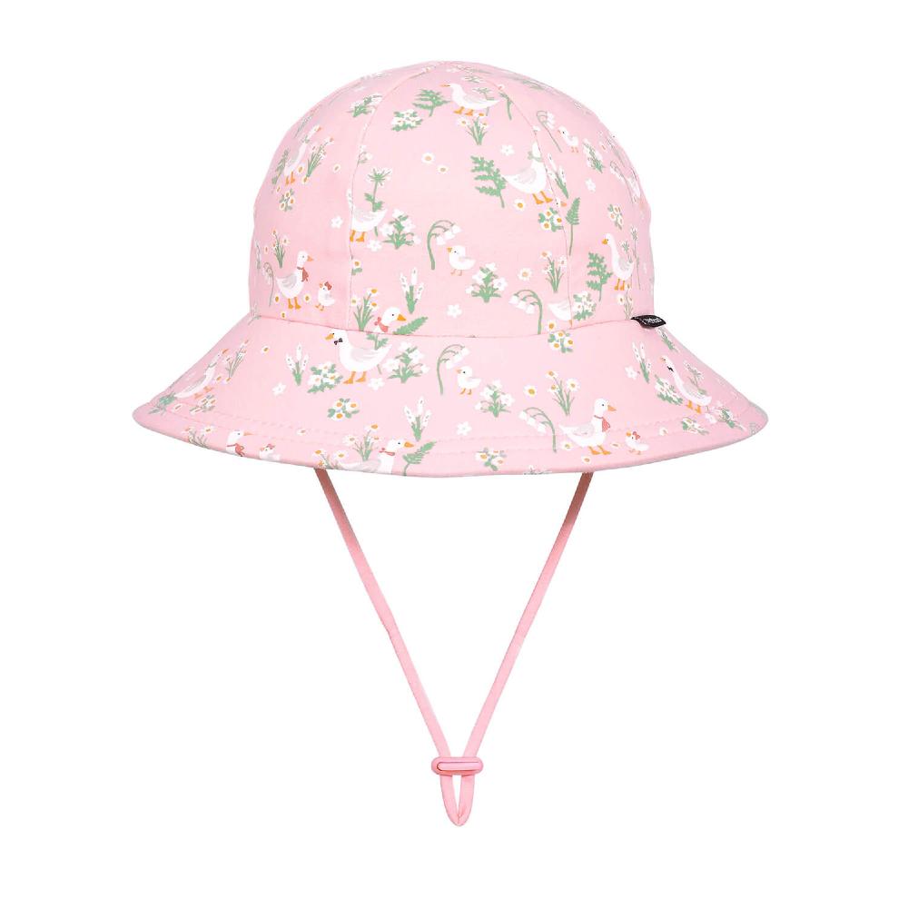 Ponytail Bucket Sun Hat - Quackers on a white background