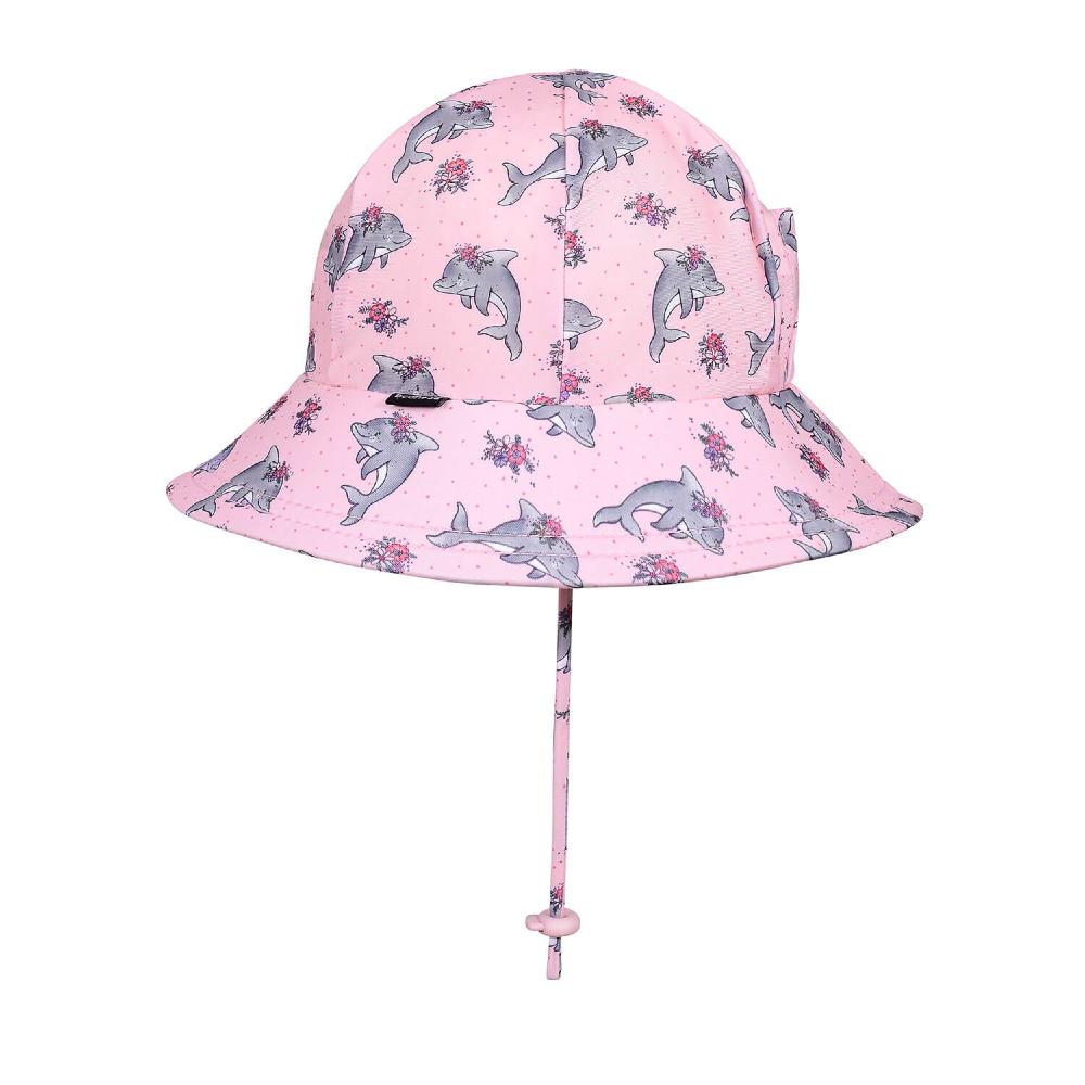 Swim Ponytail Bucket Sun Hat - Dolphin