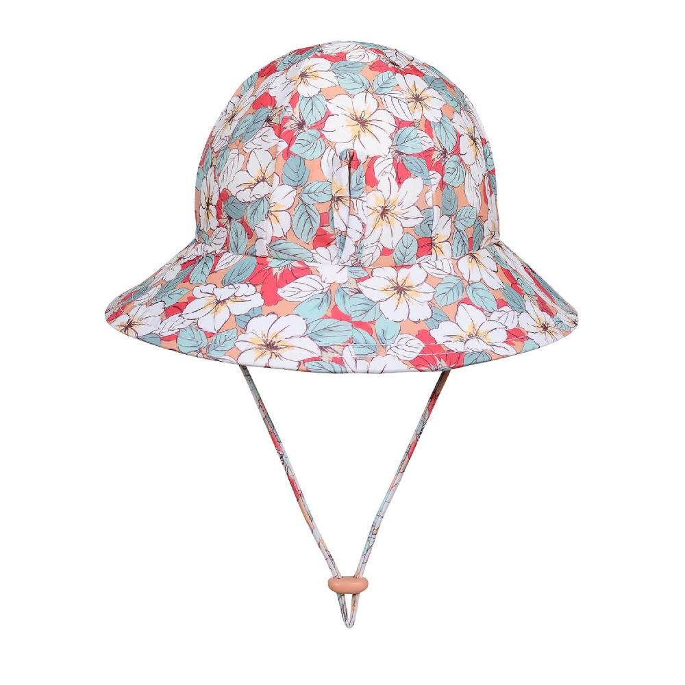 Swim Ponytail Bucket Sun Hat - Hibiscus