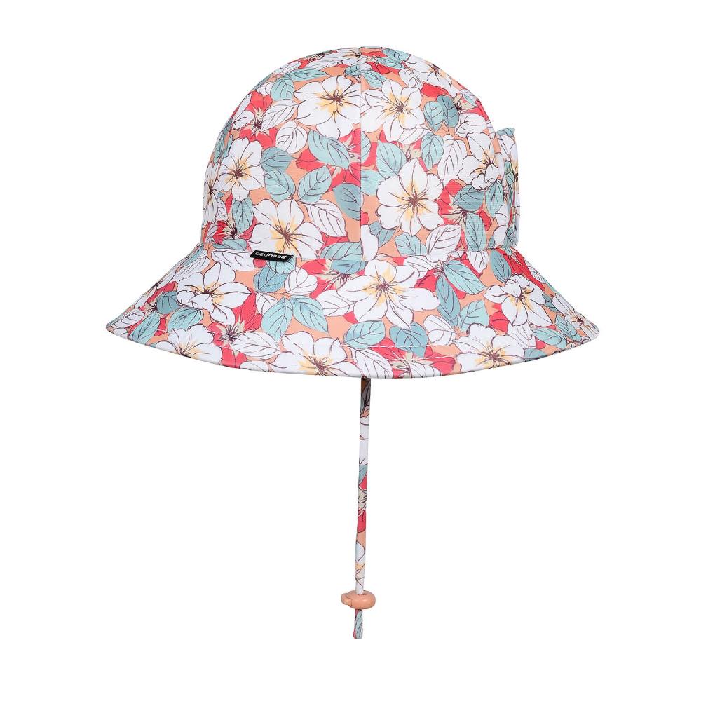 Swim Ponytail Bucket Sun Hat - Hibiscus