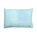 A light blue rectangular silk pillowcase shown flat against a solid white background.