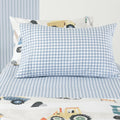 Cotton Fitted Sheet + Pillowcase Set - Charlie - Blue