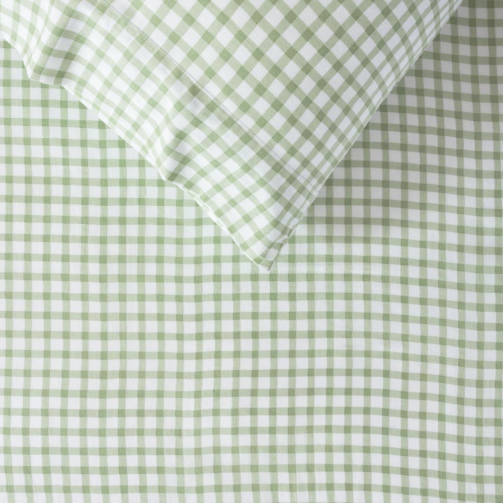 Cotton Fitted Sheet + Pillowcase Set - Charlie - Sage
