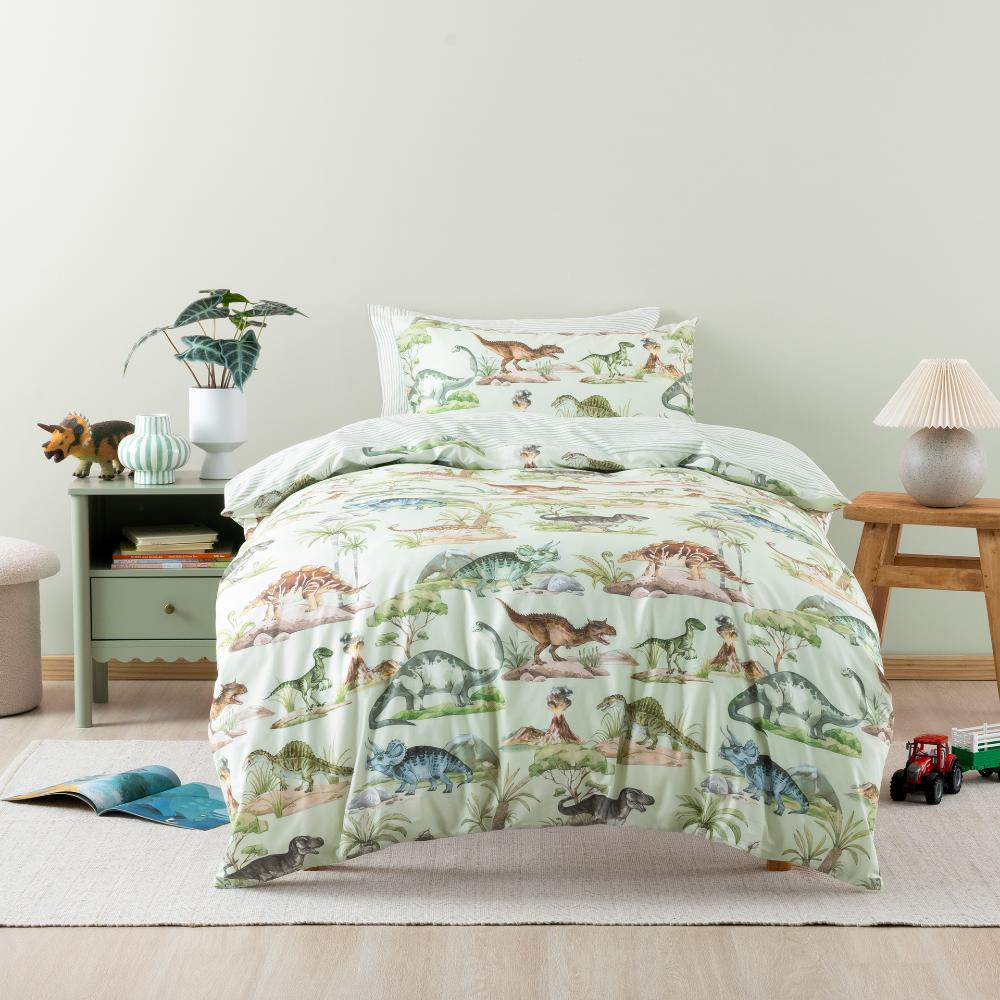 Cotton Duvet Cover Set - Dino Kingdom